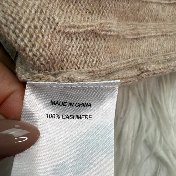 Quince Mongolian Cashmere Midi Skirt Oatmeal Size S NWT Luxury Old Money Classic - Picture 11 of 11